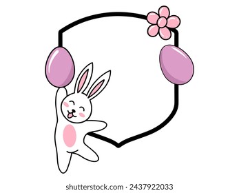 Easter Egg Frame Background Illustration