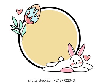 Easter Egg Frame Background Illustration