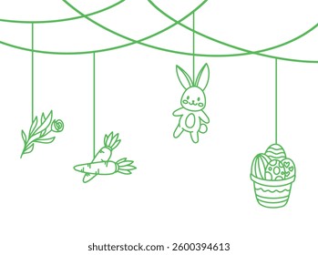 Easter Egg Frame Background Illustration