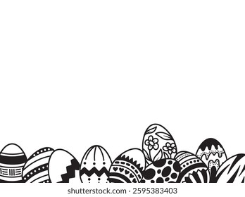 Easter Egg Frame Corner Border