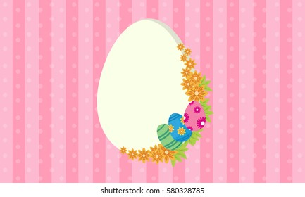 Easter egg frame vector illustration