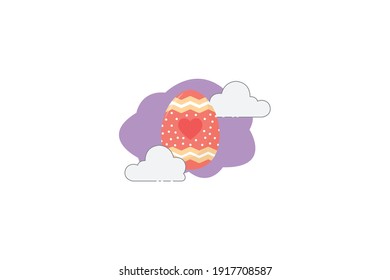Easter Egg Freckles Love Cloud Icon