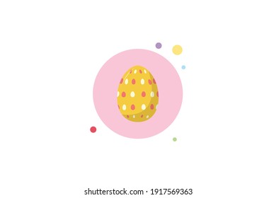 Easter Egg Freckles Yellow Circle Bubble