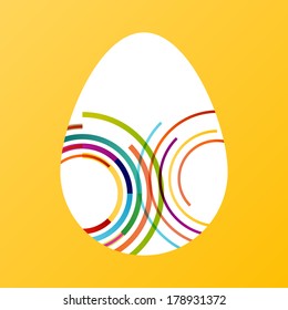 Easter egg fresh spring color line abstract background illustration vector