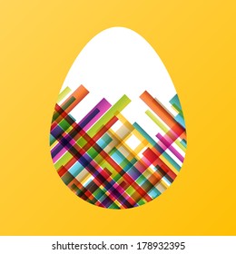 Easter egg fresh spring color line abstract background illustration vector