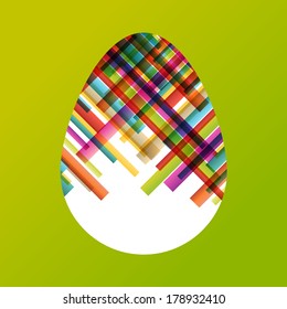 Easter egg fresh spring color line abstract background illustration vector