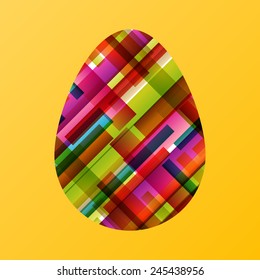 Easter egg fresh spring color line abstract background illustration vector