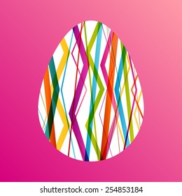 Easter egg fresh spring color line abstract background illustration vector