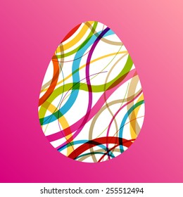 Easter egg fresh spring color line abstract background illustration vector