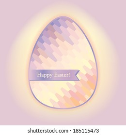 Easter egg with geometric shapes. Use as greeting card