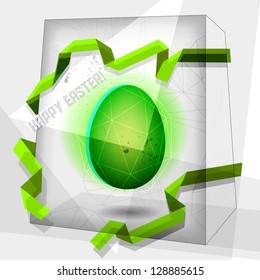 Huevo de Pascua, tarjeta de saludo de estilo geométrico