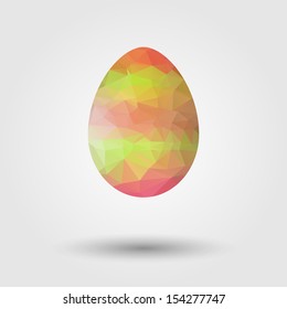 Easter egg in geometry minimalism style