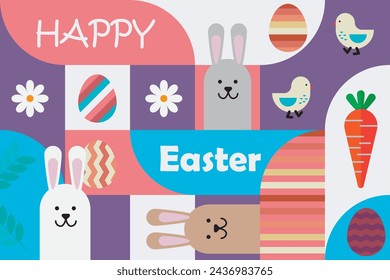 easter egg geometry vector design modern template background