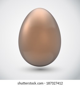 Easter egg. Glossy object with drop shadow for holiday design.