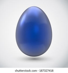 Easter egg. Glossy object with drop shadow for holiday design.