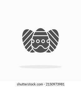 Easter Egg glyph icon. Can be used for digital product, presentation, print design and more.