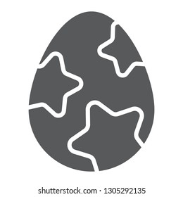 Easter egg glyph icon, easter and food, egg sign, vector graphics, a solid pattern on a white background, eps 10.