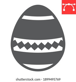 Symbol für die Ostereier, Frohe Ostern und Feiertage, Ei-Vektorsymbol, Vektorgrafik, bearbeitbarer Strich, EPS10
