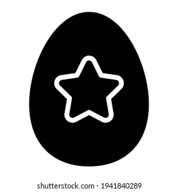 Icono de glifo de huevo de Pascua, silueta