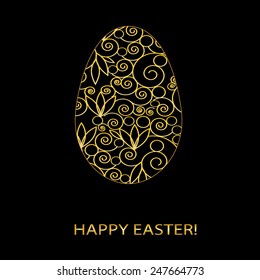 Easter Egg with gold decoration