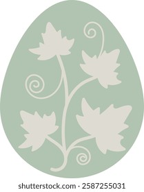 Easter Egg With Grape Handdrawn Vector Illustration