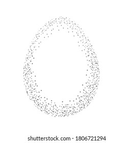 Easter egg with gray dots like frame