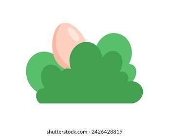 Easter Egg in Green Grass Illustration