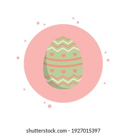 Easter Egg Green Icon Circle Bubbles
