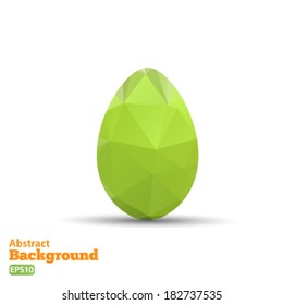 Easter egg green polygon. Vector EPS 10 illustration.