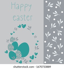 Easter egg, greeting card for Easter