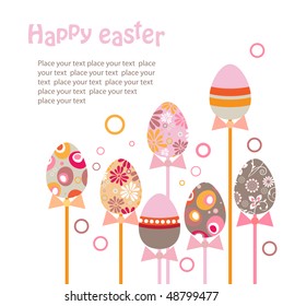 Tarjeta de saludo de huevo de Pascua