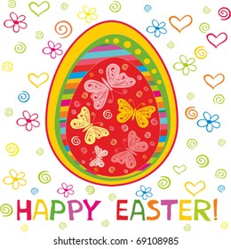 easter egg greeting card