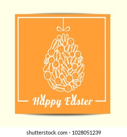 Easter egg. Greeting card, Easter greeting card. Can be used as greeting card, poster, invitation card.