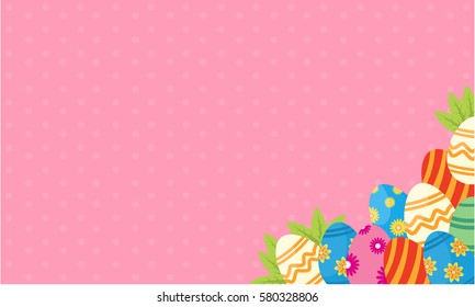 Easter egg greeting card style vector
