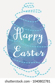 easter egg greeting card vector illustration