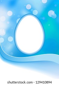Easter egg greeting, gift card or banner with space for your message. EPS 8 vector file included