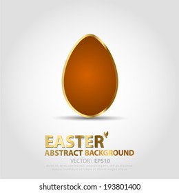 Easter egg grey color. Pattern design, card, banner. Vector EPS 10 illustration.