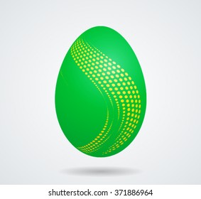 Easter Egg with Halftone Dots. vector illustration