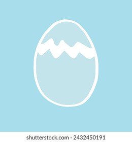 Easter egg hand drawn deep vector spring