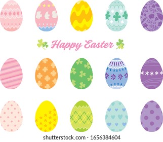 Easter egg hand drawn illustration set