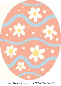 Ilustración con mano de huevo de Pascua