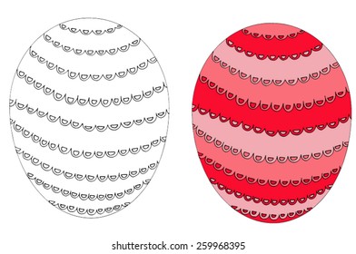 Easter Egg. Hand drawn illustration.