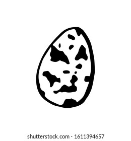Easter egg. Hand drawn vector stock illustration. Happy Easter concept. Isolated on white. 