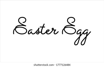 Ostereier Hand geschrieben Typografie Schwarze Schrift Textschrift und Kalligrafie Phrase einzeln auf weißem Hintergrund