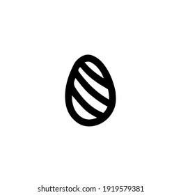  Easter egg. Hand-drawn vector illustration in the doodle style. Egg a sketch. Design for Easter