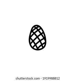  Easter egg. Hand-drawn vector illustration in the doodle style. Egg a sketch. Design for Easter
