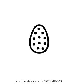  Easter egg. Hand-drawn vector illustration in the doodle style. Egg a sketch. Design for Easter