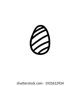  Huevo de Pascua. Ilustración vectorial dibujada a mano en el estilo doodle. Hueve un boceto. Diseño para Pascua