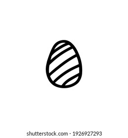  Easter egg. Hand-drawn vector illustration in the doodle style. Egg a sketch. Design for Easter