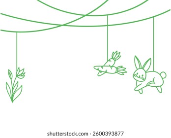 Easter Egg Hanging Line Art